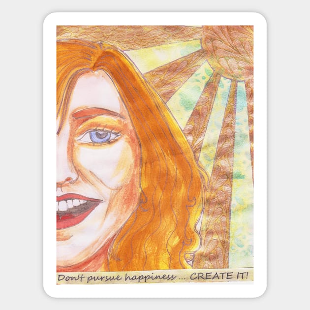 Create Your Own Happiness Sticker by MagsWilliamson